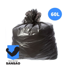 SACO P/LIXO 60LT PRETO REF. 6/7 MC ATL REF ESP 1,0KG 57X70CM