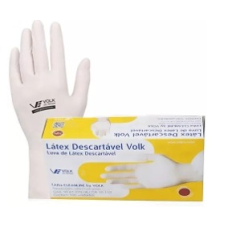 LUVA DE LATEX TAM M C/AMIDO VOLK
