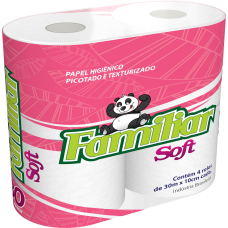 PAPEL HIG 30M FAMILIAR SOFT FOLHA SIMPLES PCT C/4
