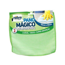 PANO DE MICROFIBRA 30X30 VERDE SLIM C/2 NOBRE